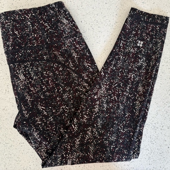Sweaty Betty Power 7/8 Leggings Abstract Print Size Small EUC - Picture 1 of 8